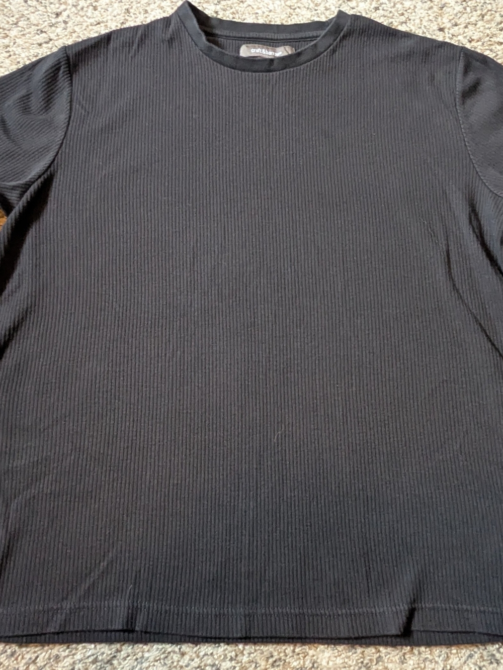 croft & barrow Men's Ribbed Black Sweater - L